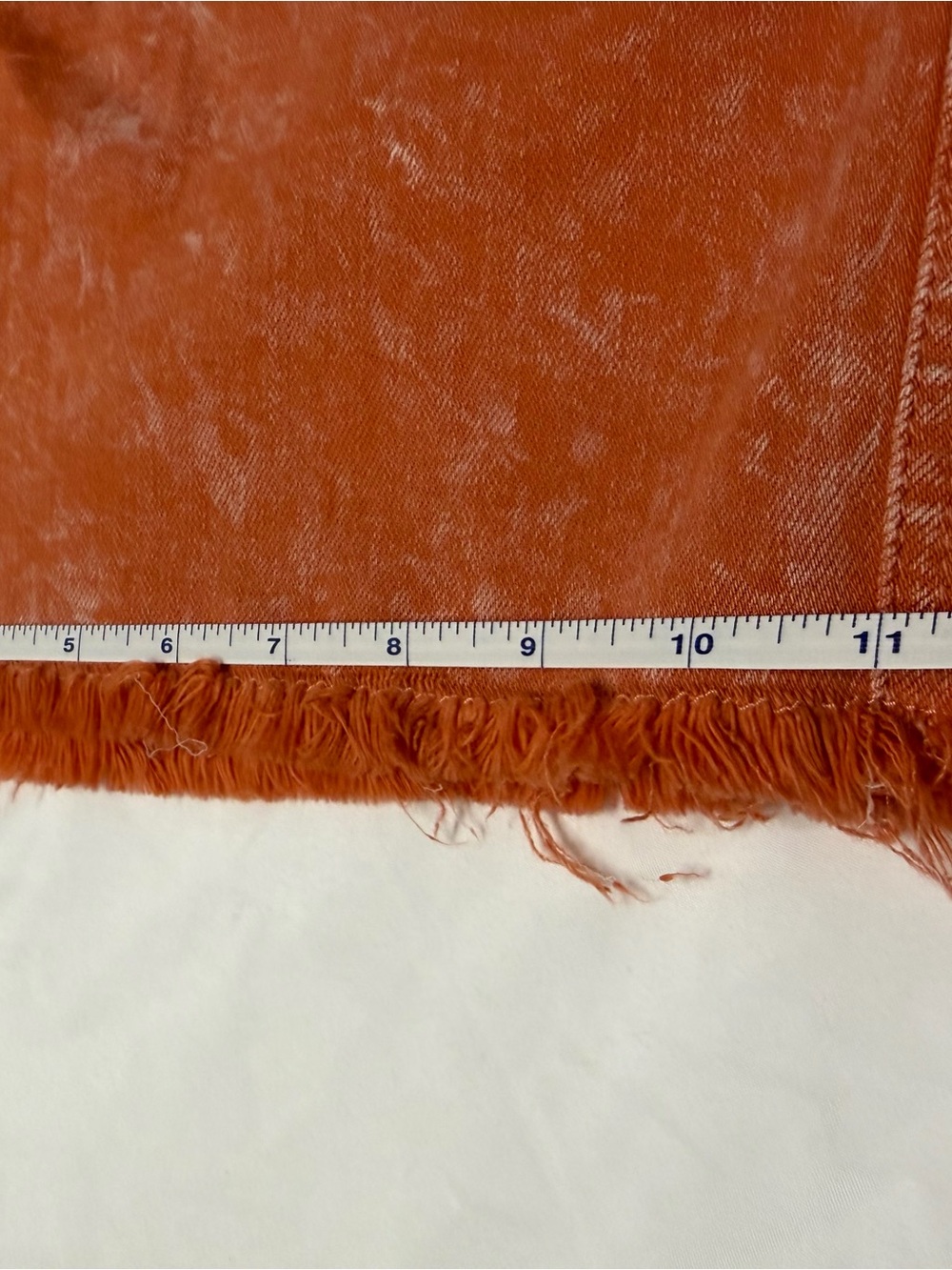 Judy Blue Orange Acid-Wash Frayed Hem Denim Shorts - Picture 14 of 14
